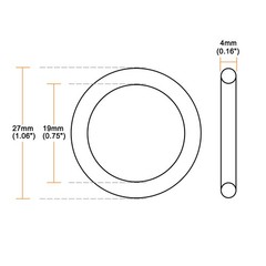O-Ring Nitrile Rubber 19mm x 27mm x 4mm Sealing Rings Seals 10Pcs