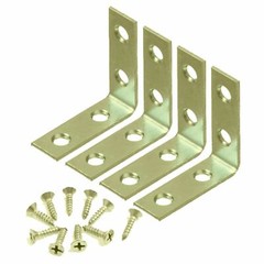 4 Pcs 2″ inch “L” Steel Corner Braces w/ Screws Pack LOT Right Angle Bracket