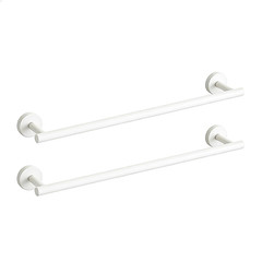 Newfun 24 Inch White Bathroom Towel Holder 2Pcs Towel Racks For Bathroom Rod