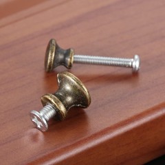 dophee 10-Pack Mini Drawer knobs, Antique Jewelry 0.39″x0.32″, Bronze
