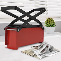 Red Manual Newspaper Briquette Maker Waste Paper Brick Maker Brick Maker