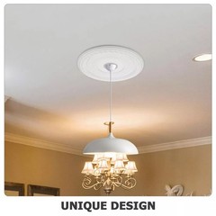 Home Round Medallion Ceiling Fan Light Fixtures Plate with PU for material