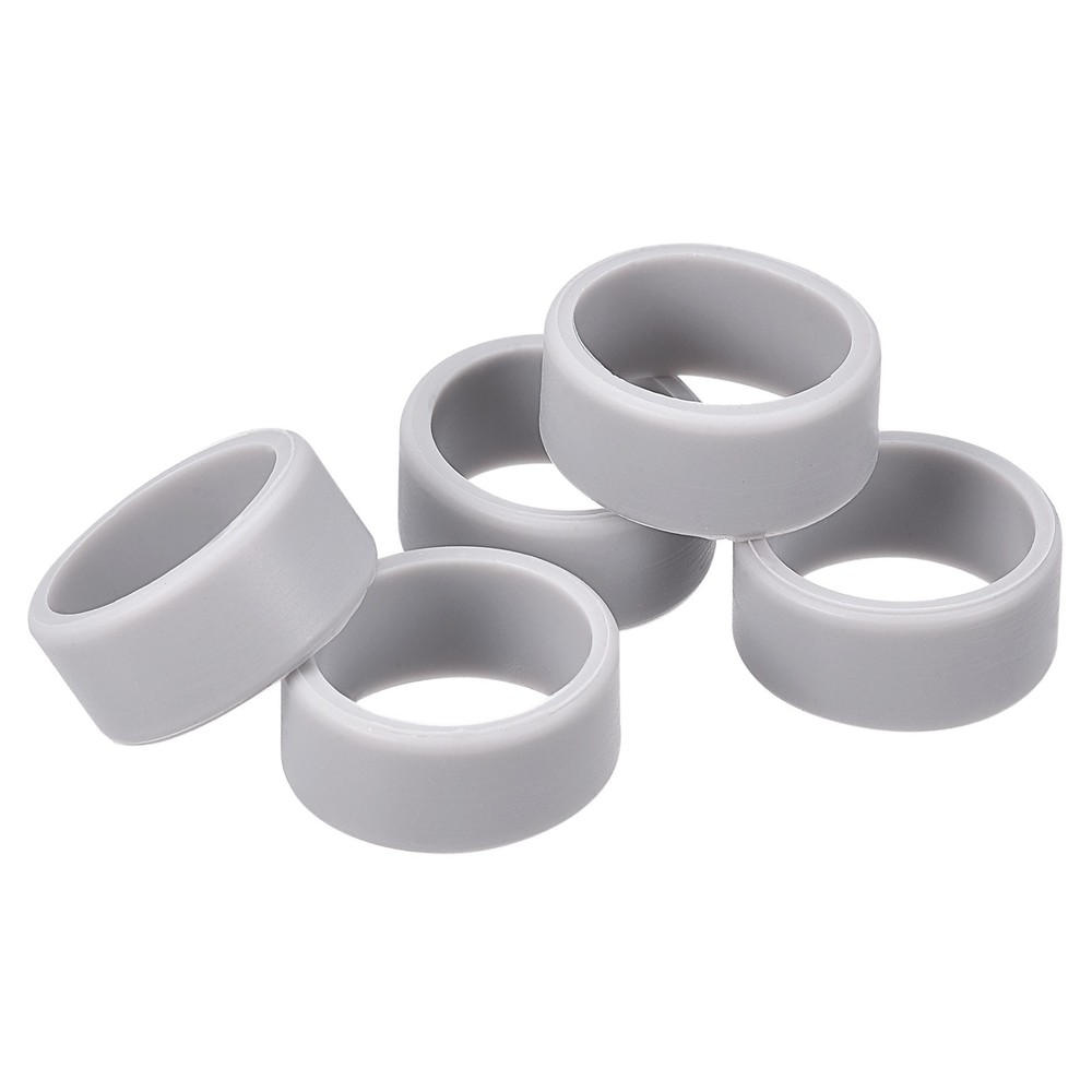 5 x Silicone Rubber Bands Rings Non-slip 1″ Grey for Wrapping Paper