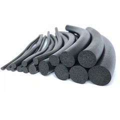 Sponge Cord Black Foam EPDM Rubber Gasket Trim Seal Round Strip Dia 5mm to 20mm