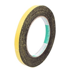 2Pcs 10mm x 1mm Single Sided Self Adhesive Shockproof Sponge Foam Tape 5M Length