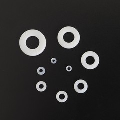 Sutemribor Nylon Flat Washer Assortment M2 M2.5 M3 M4 M5 M6 M8 M10 M12, White