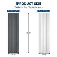 10 PCS Roof Panels Galvanized Steel Hardware Metal Roofing Sheets Wall Panels US