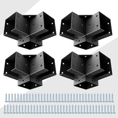 Eapele Corner Bracket 4×4 3-Way Steel 90°