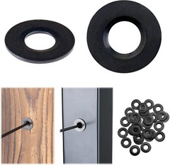 Muzata 40Pack Cable Railing Kit Black Adhesive Sleeve CR76 Bundled With Cable