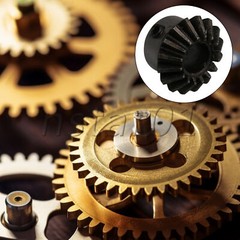 10mm Hole Diameter Steel Tapered Bevel Gear Wheel for Printer Parts Set of 8