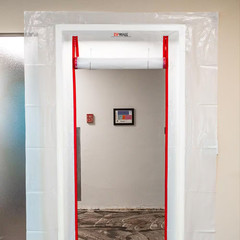 4 Ft. X 7.5 Ft. Adhesive Zippers Commercial Dust Barrier Door Kit with Double-Si