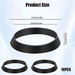10 Pcs Silicone Seal Ring Washer Waste Pipe Seal Ring Rubber Gasket Washers