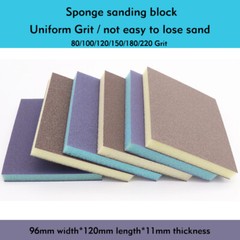 FOAM SANDING PADS Wet & Dry Sandpaper Sponge 96mm wide*120mm long*11mm thick