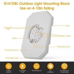 8141DBL Siding Mounting Blocks, for Outdoor Lights & Cameras, Fits 1/2″ Doubl…