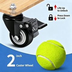 Cambiodv 2 Inch Swivel Caster Wheels Set Of 16 Metric M8 15Mm Threaded Stem