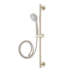 Signature Hardware Donovan Slide Bar And Traditional Hand Shower -Brushed Nickel