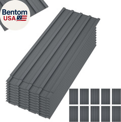 Metal Roof Panels 10 Pcs Roofing Panels Galvanized Steel with Screw Resistant,Ve
