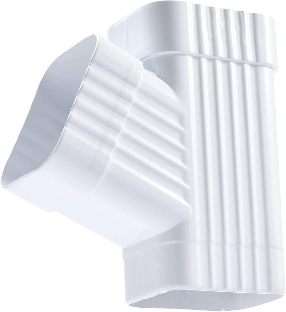 VYH Downspout Gutter for Y Connector 2×3,Square Downspout Diverter White Rain Gu