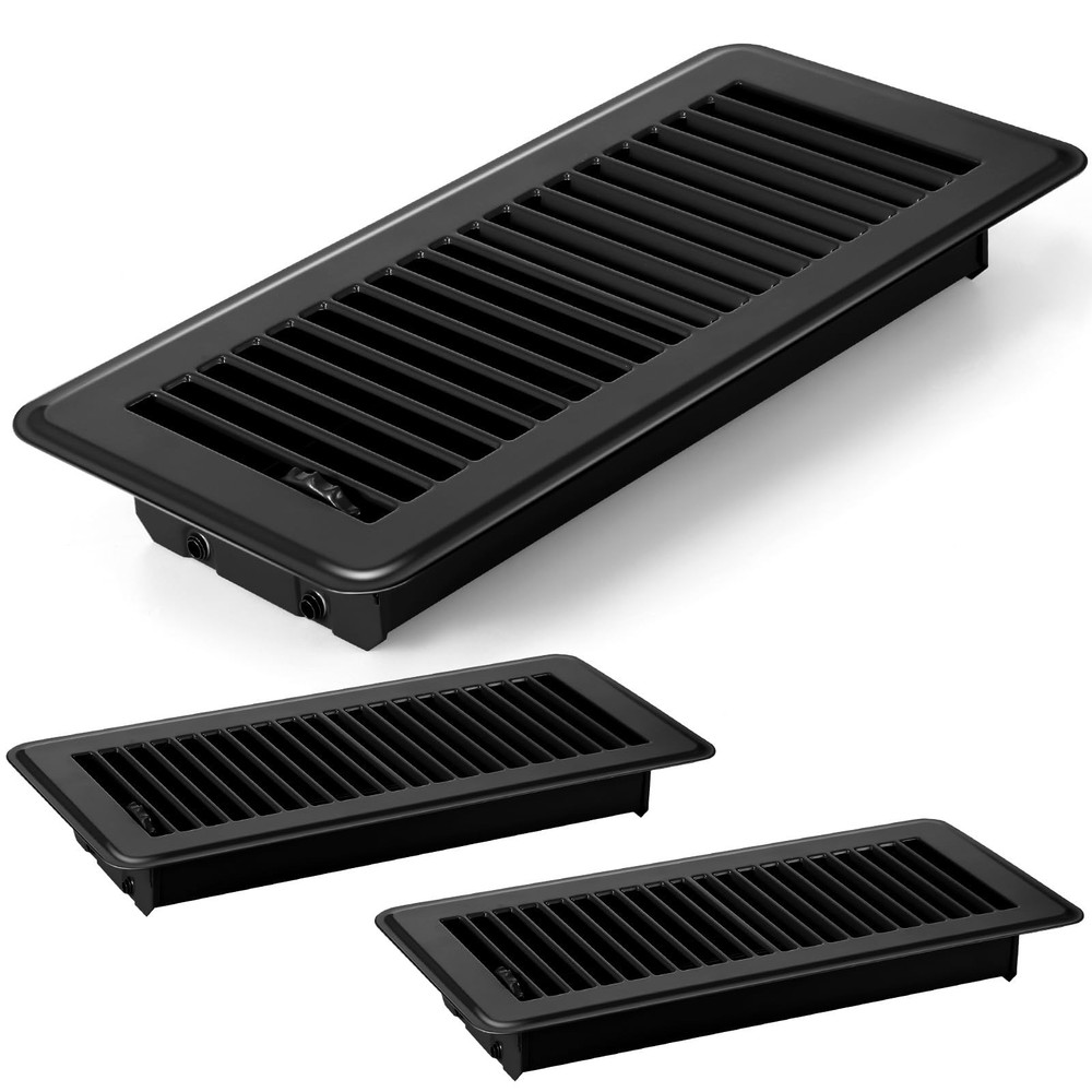 2 Pcs 4 x 10” Floor Vent Covers Heavy Duty Floor Register Metal Heat Vent Co…
