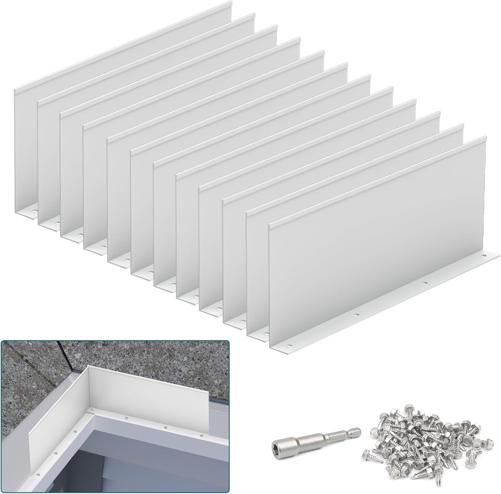 8 Pack Gutter Valley Splash Guards Downspout Diverter Roof Rain Gutter Guards