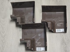 GUTTER INCIDE MITER K-STYLE TRADITIONAL VINYL BROWN 5-In. -M1504 LOT OF 3PC