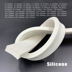 Square Silicone Sponge Foam Strip Foamed Seal Strip 2/3481012152025/30mm
