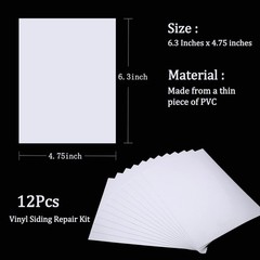 FAILUN Vinyl Siding Repair Kit 12Pcs 6.3X4.75Inch Self-Adhesive Vinyl Siding …
