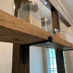 Metal Shelf Brackets Clear wax finish