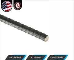 #3 3/8″ Steel Rebar – Weldable – G-60 – 24″ inch length (2-ft)